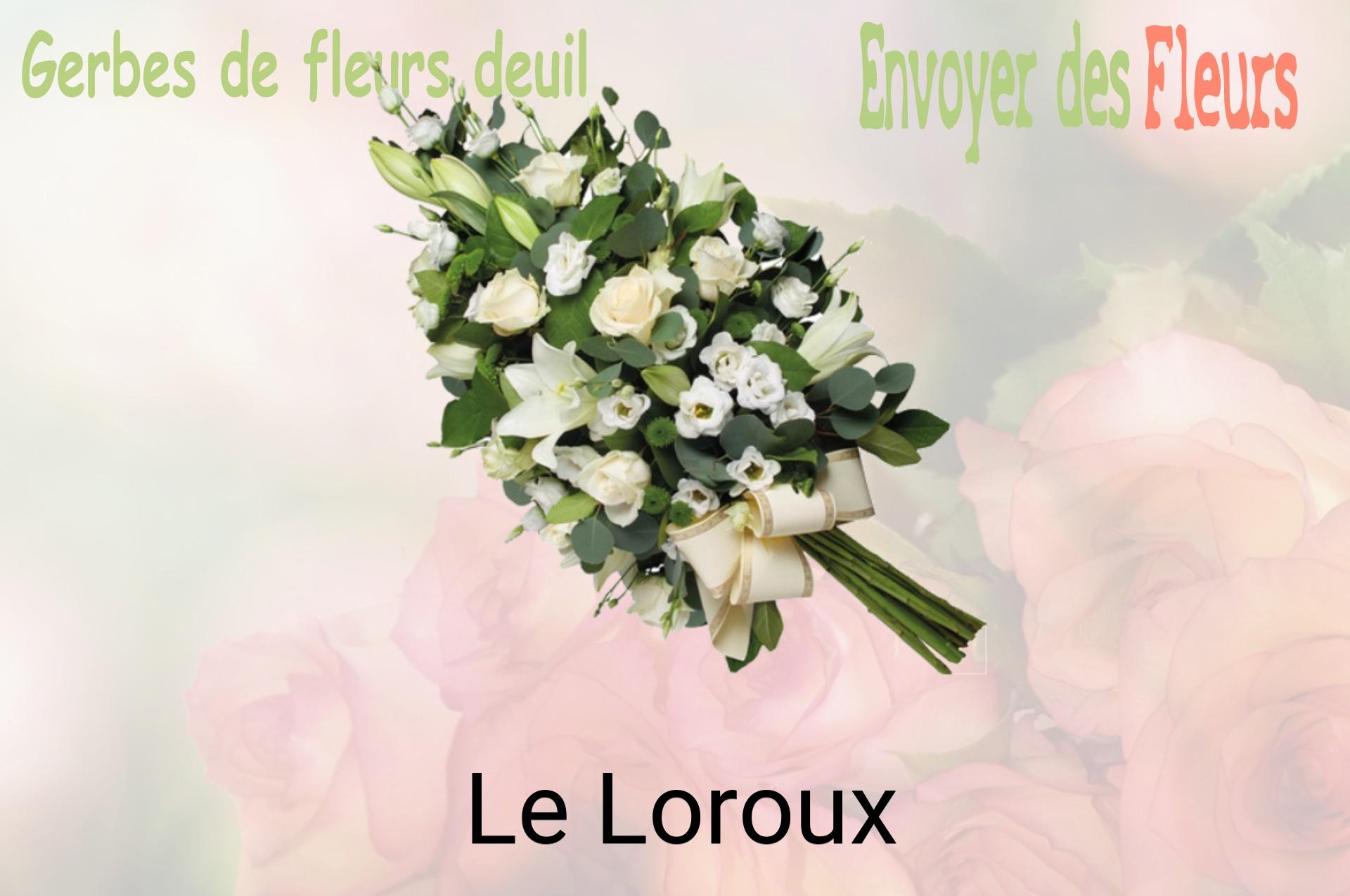 Gerbe de fleurs de deuil livrée à Le Loroux
